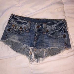 True Religion booty shorts